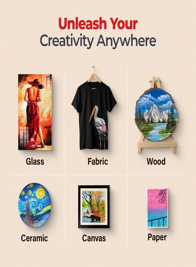 كاميل ألوان أكريليك كاميل ألترا - 24 لونًا غنيًا (10 مل لكل لون) | ألوان متعددة الأسطح للاستخدام المنزلي | ألوان زاهية وثابتة | مناسبة للرسم على القماش والخشب والورق والسيراميك - Image 3